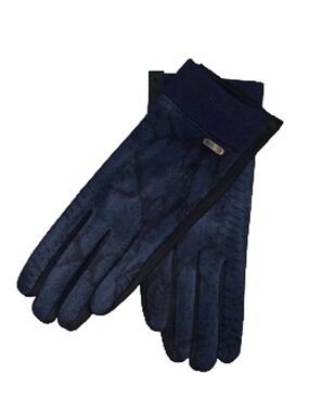 ASOS WOMEN'S PYTHON SNAKE PRINT GLOVES - BLUE SIZE 8 1/2 (NEW WITH TAG)